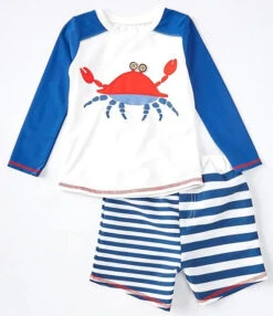Mudpie NEW CRAB LITTLE BOY RASH GUARD SET 5 Mudpie NEW CRAB LITTLE BOY RASH GUARD SET -Baby Go Round Store 00000000 zi be6c7ab4 27e7 402b 9ea5 6e08661a9889
