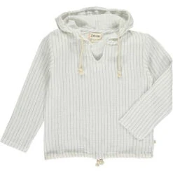 Me & Henry St.Ives Gauze Hooded Top | White