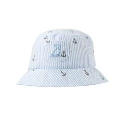 Me & Henry Fisherman Woven Bucket Hat | Anchor Seersucker