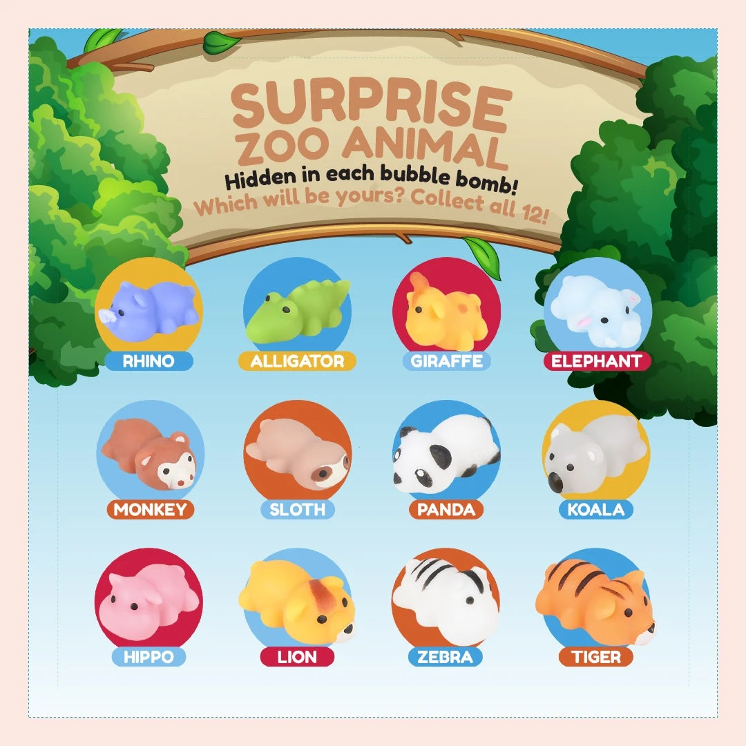 Zoo Animal Surprise Bubble Bath Bomb With Kids Toy 2 Zoo Animal Surprise Bubble Bath Bomb With Kids Toy - Image 2