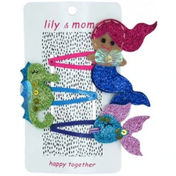 Magic Mermaid And Friends Trio-Glitter Ocean Blue Magenta