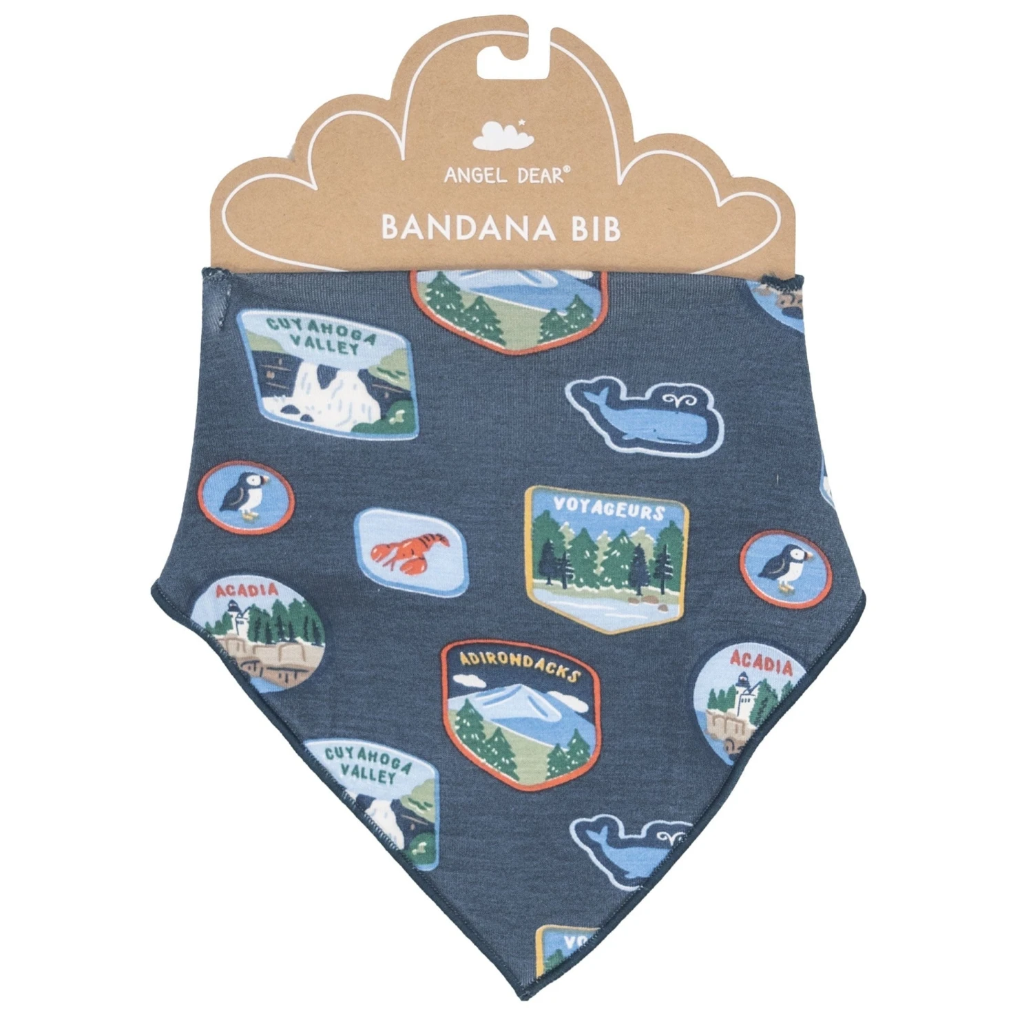 Angel Dear National Parks Patches New England Bandana Bib 1 Angel Dear National Parks Patches New England Bandana Bib