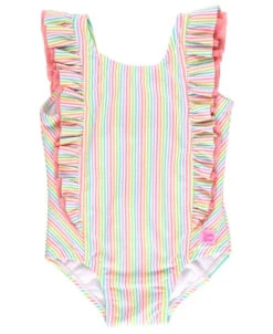 Ruffle Butts - Seersucker Waterfall One Piece Swim Suit