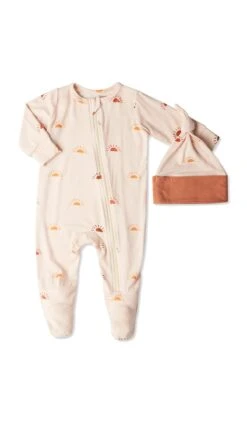 Baby Grey Footie 2-Piece - Sunrise