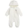 Petit Lem Baby Long Sleeve Hooded Coverall Knit | Off White