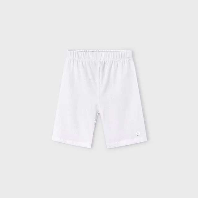 Mayoral Basic Cyclist Pants | White 1 Mayoral Basic Cyclist Pants | White