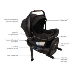 Nuna Demi Next Stroller + Pipa Aire RX Infant Car Seat Travel System -Baby Go Round Store 24 018 Nuna PIPAairerx Caviar Features US 001 a19b9951 cb56 4ad3 ba6e fe2905870669