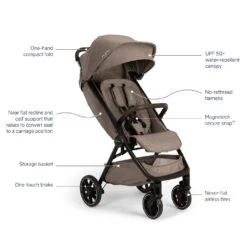 Nuna TRVL LX Stroller + PIPA Urbn Travel System -Baby Go Round Store 24 018 TRVLlxPIPAurbn TS Cedar Features US 001