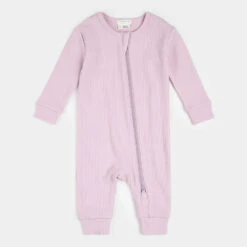 Petit Lem Dusty Lavender Modal Rib Sleeper | Light Purple