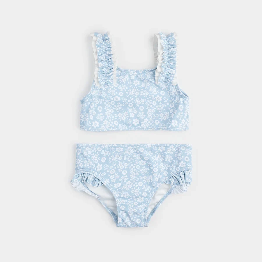 Petit Lem Floral Print On Sky Blue Bikin 1 Petit Lem Floral Print On Sky Blue Bikin