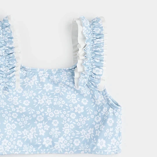 Petit Lem Floral Print On Sky Blue Bikin 2 Petit Lem Floral Print On Sky Blue Bikin - Image 2