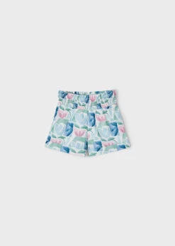 Mayoral Girl Geometric Floral Print Shorts -Baby Go Round Store 25 03203 035 L 4