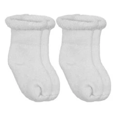 Kushies 2 Pack Terry Newborn Socks -Baby Go Round Store 2pk7