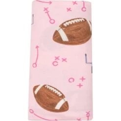 Angel Dear Footballs Pink Swaddle Blanket -Baby Go Round Store 476 F24 FOT V3