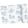 Angel Dear Farm Toile Blue Swaddle Blanket
