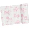 Angel Dear Farm Toile Pink Swaddle Blanket