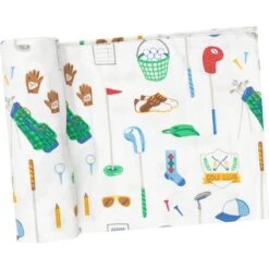 Angel Dear Golf Club White Swaddle Blanket