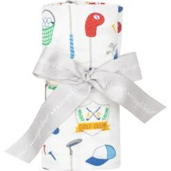 Angel Dear Golf Club White Swaddle Blanket -Baby Go Round Store 476 F24 GOL V2
