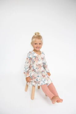 Angel Dear Painted Fall Floral Ruffle Tiered Dress And Legging -Baby Go Round Store 522F3PFF F23 LIFESTYLE 3