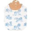 Angel Dear Farm Toile Blue Feeding Bib