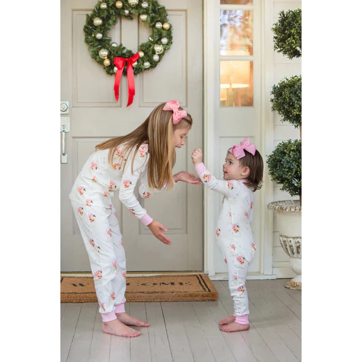 Nanducket Santa's Sweetheart Pink Santa Footie 2 Nanducket Santa's Sweetheart Pink Santa Footie - Image 2