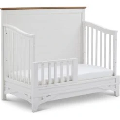 Parker House Artisan 4-in-1 Convertible Crib -Baby Go Round Store 6a Brixy Artisan ToddlerBed Angle Silo