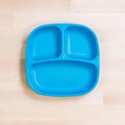 Re-Play Divided Plate -Baby Go Round Store 7inch divided plate 003 00088 sky blue