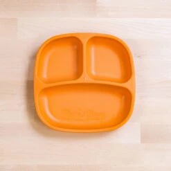 Re-Play Divided Plate -Baby Go Round Store 7inch divided plate 010 00089 orange