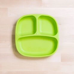 Re-Play Divided Plate -Baby Go Round Store 7inch divided plate 013 00083 lime green