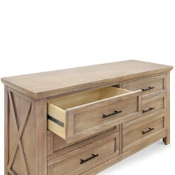 Monogram By Namesake Emory Farmhouse 6-Drawer Dresser -Baby Go Round Store B14516DF White Background 02 b6ed7c56 1843 463c aa85 f41f6bc4394c