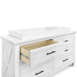 Monogram By Namesake Emory Farmhouse 6-Drawer Dresser -Baby Go Round Store B14516LW White Background 05 f54805a9 773e 4c2b 96d8 63079621c753