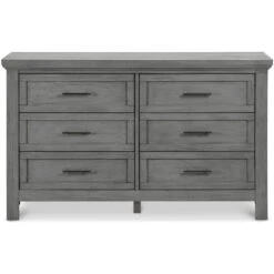 Monogram By Namesake Emory Farmhouse 6-Drawer Dresser -Baby Go Round Store B14516WC White Background 01 a38dd43e 29b3 45b0 a35c 588047561806