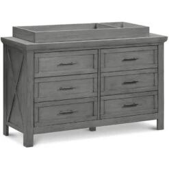 Monogram By Namesake Emory Farmhouse 6-Drawer Dresser -Baby Go Round Store B14516WC White Background 03 40453bbb a884 4e0d baa9 3dda12d206d9