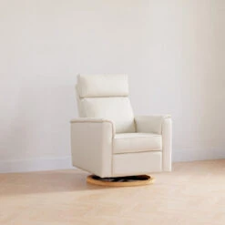 Monogram By Namesake Willa Power Glider Recliner With Adjustable Headrest & USB -Baby Go Round Store B17186PCMEWLB White Background 02 215b1a7c dbfa 438e 8534 c138071e71eb