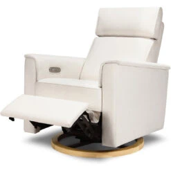 Monogram By Namesake Willa Power Glider Recliner With Adjustable Headrest & USB -Baby Go Round Store B17186PCMEWLB White Background 05 c4c6aff7 19f9 4539 a2be 9d85a22c9e6e