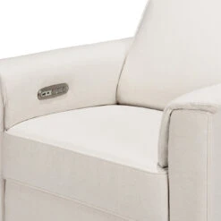 Monogram By Namesake Willa Power Glider Recliner With Adjustable Headrest & USB -Baby Go Round Store B17186PCMEWLB White Background 08 d42ead6c 3f93 4335 bf41 4f3757860f79