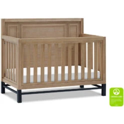 Monogram By Namesake Newbern 4-in-1 Convertible Crib -Baby Go Round Store B25801DF White Background Main Greenguard 00 51844858 6020 40a1 8508 39718051c06e