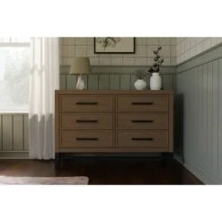 Monogram By Namesake Newbern 6-Drawer Dresser -Baby Go Round Store B25816DF dresser front 3.2 1f08580e 23f2 457c a1f5 56923670f9be