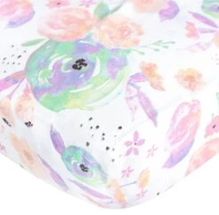 Copper Pearl Cotton Fitted Crib Sheet - Bloom