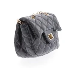 Doe A Dear Black Diamond Quilted Cross Body Bag
