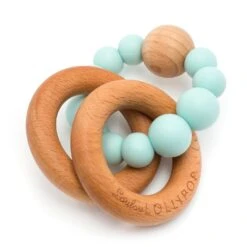 Loulou Lollipop Bubble Wood + Silicone Teether -Baby Go Round Store Bubble RobinBlue 96c688ab bb7d 4d83 86f8 e72b7ea52fae