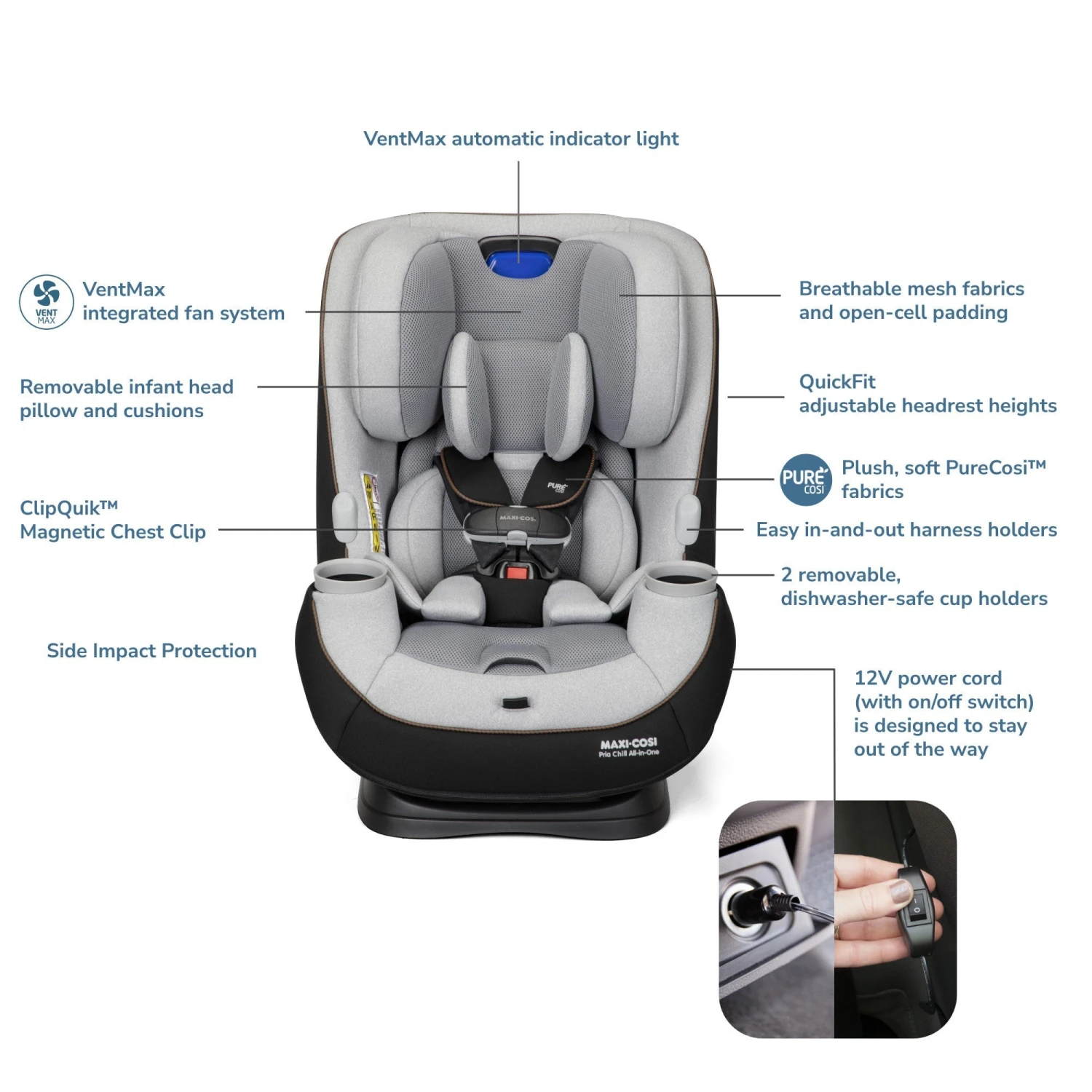 Maxi-Cosi Pria Chill All-in-One Convertible Car Seat 5 Maxi-Cosi Pria Chill All-in-One Convertible Car Seat - Image 5