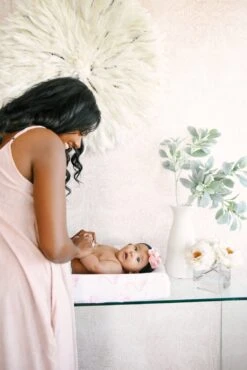 Oilo Flamingo Jersey Changing Pad Cover -Baby Go Round Store CPC FLAMd