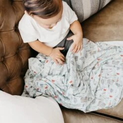 Copper Pearl Knit Swaddle Blanket | Trout 17 Copper Pearl Knit Swaddle Blanket | Trout -Baby Go Round Store CPG21ACWEB 396