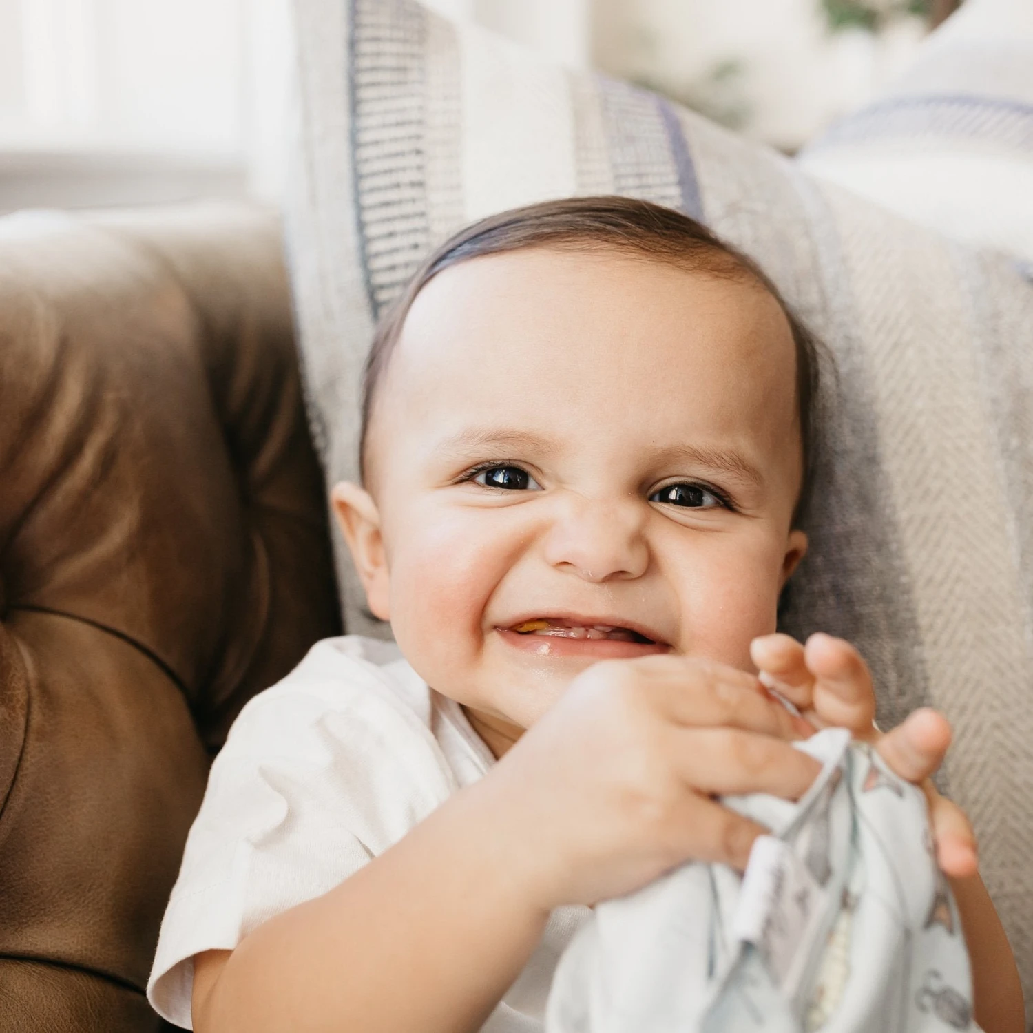 Copper Pearl Knit Swaddle Blanket | Trout 7 Copper Pearl Knit Swaddle Blanket | Trout - Image 7