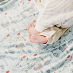 Copper Pearl Knit Swaddle Blanket | Trout 20 Copper Pearl Knit Swaddle Blanket | Trout -Baby Go Round Store CPG21ACWEB 77