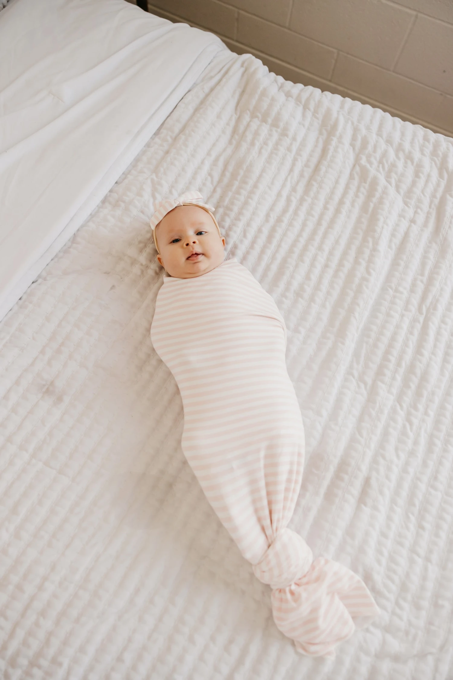 Copper Pearl Knit Swaddle Blanket | Winnie 2 Copper Pearl Knit Swaddle Blanket | Winnie - Image 2
