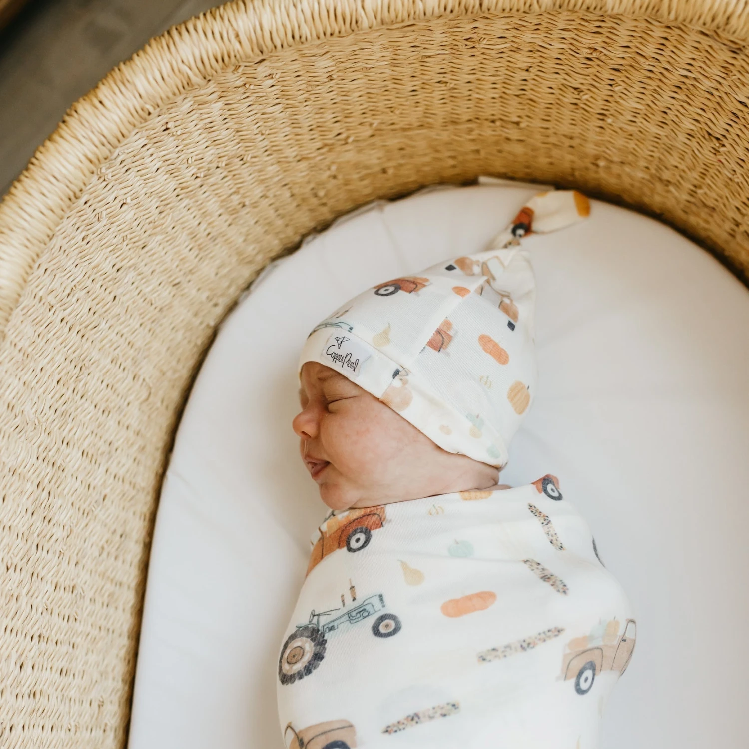 Copper Pearl Knit Swaddle Blanket | Hayride 3 Copper Pearl Knit Swaddle Blanket | Hayride - Image 3