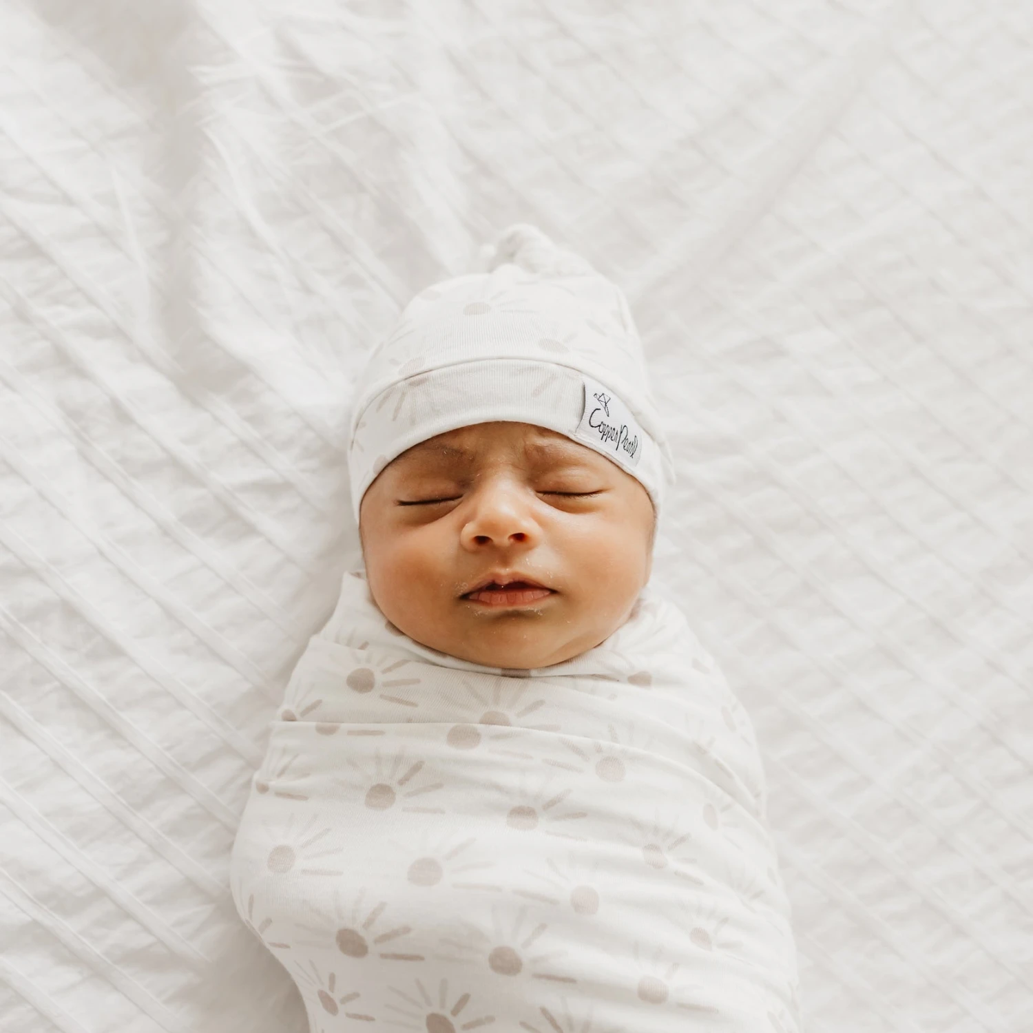Copper Pearl Knit Swaddle Blanket | Shine 4 Copper Pearl Knit Swaddle Blanket | Shine - Image 4