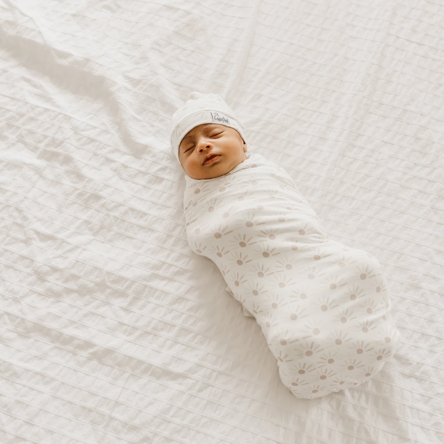 Copper Pearl Knit Swaddle Blanket | Shine 2 Copper Pearl Knit Swaddle Blanket | Shine - Image 2